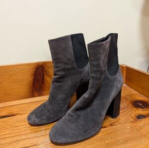 rag & bone Suede Chelsea Ankle Boots Block Heel Gray Size 39.5 (9)